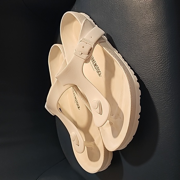 Birkenstock | Shoes | Birkenstock White Flip Flops Sz 41 | Poshmark